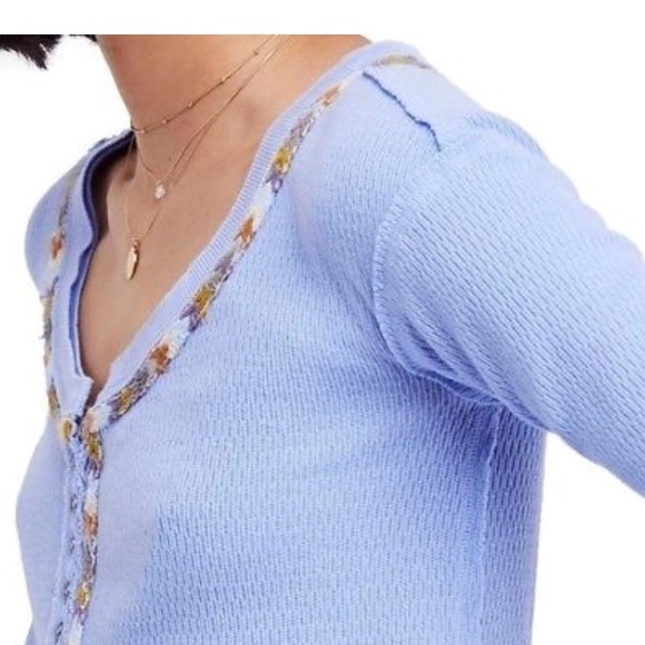 Free people embroidered thermal top - Picture 2 of 7